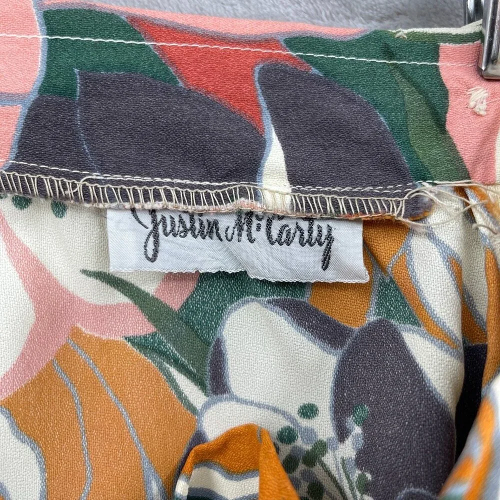 Justin McCarty Vintage Floral Print Super Wide Leg 70s Palazzo Pants - Picture 12 of 16